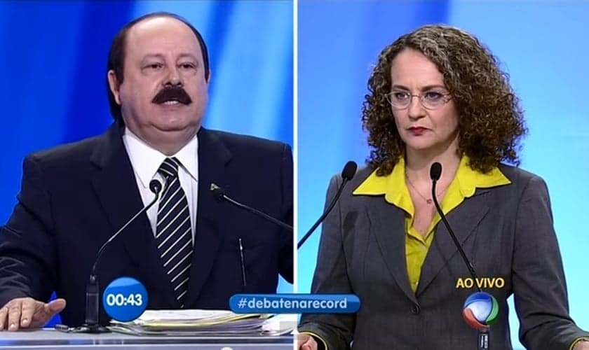 Durante um debate presidencial, que aconteceu em 28 de setembro de 2014, o candidato respondeu a perguntas de Luciana Genro (PSOL).