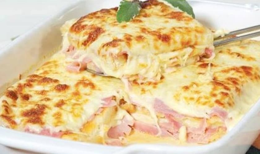 Lasanha de pão de forma saborosa