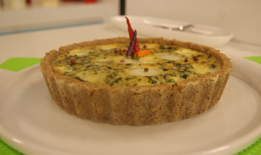 Quiche Integral com Espinafre