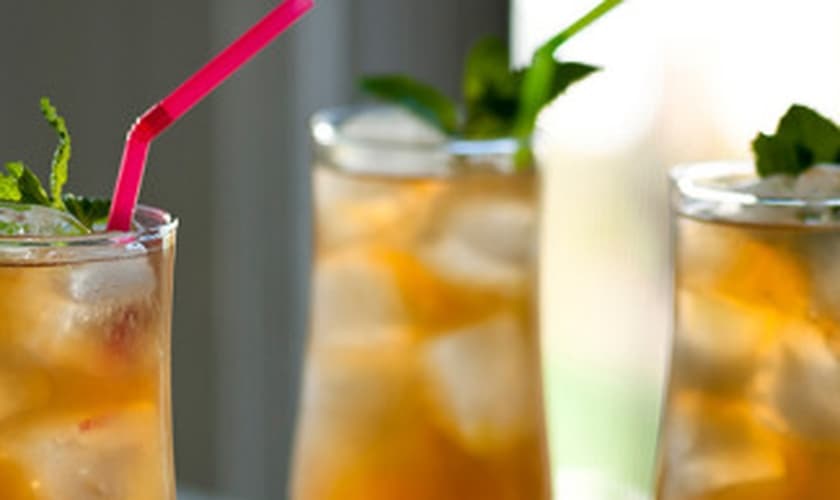 Chá mate com abacaxi