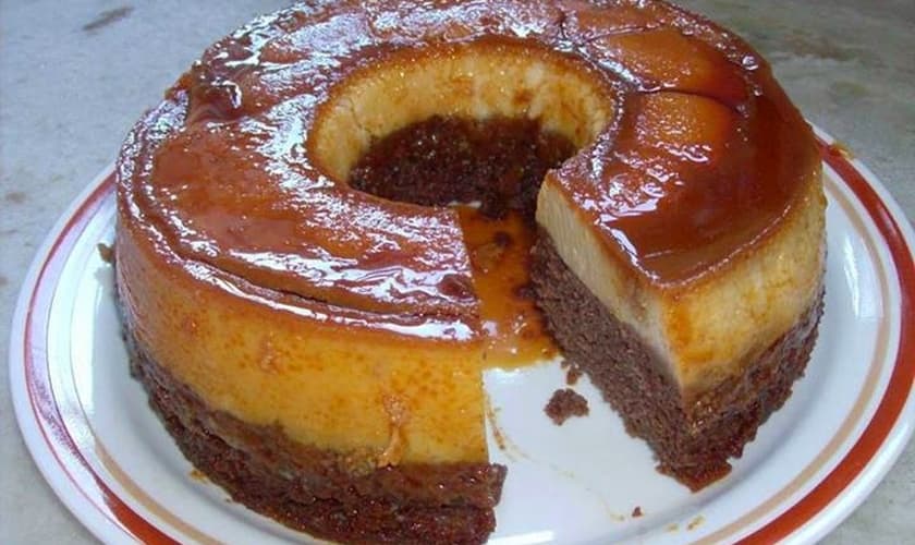 Bolo Pudim de chocolate