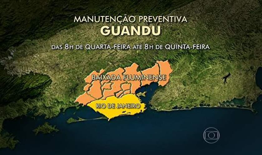 Manutenção do Sistema Guandu paralisa fornecimento de água no Rio