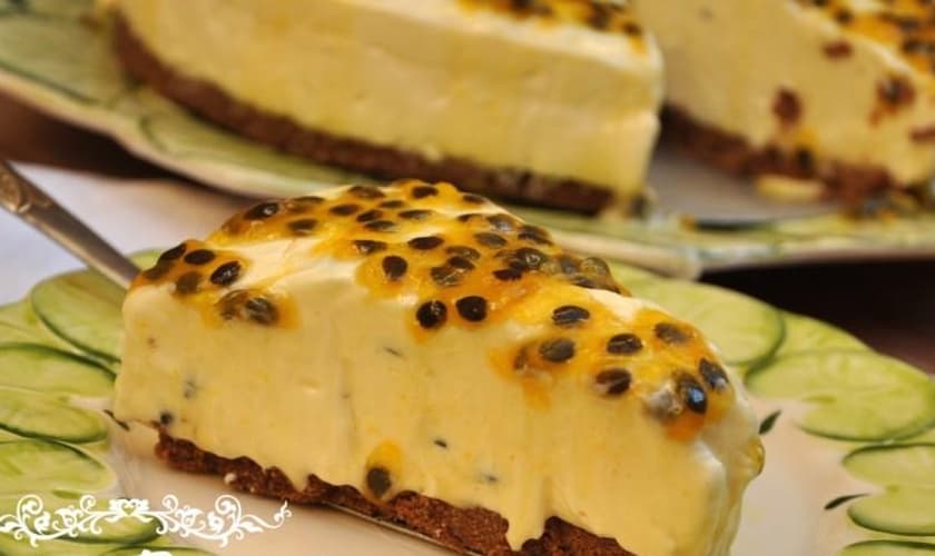 Cheesecake de maracujá sem forno
