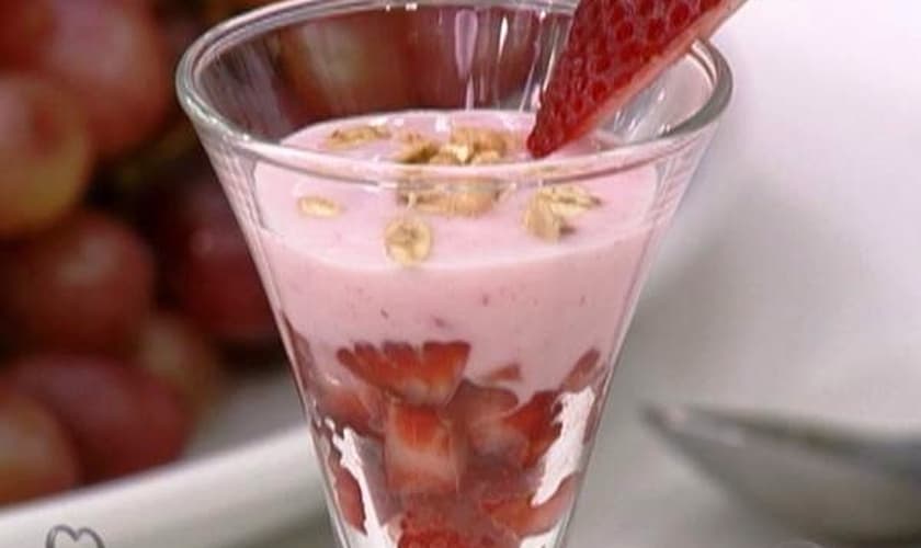 Iogurte com morango