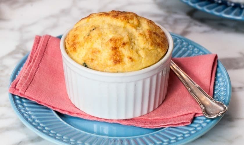 Suflê de frango sem glúten