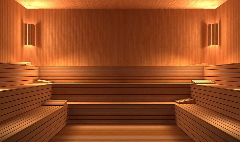 homem na sauna