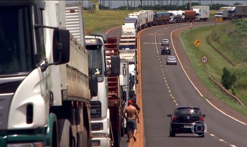 paralisação dos caminhoneiros