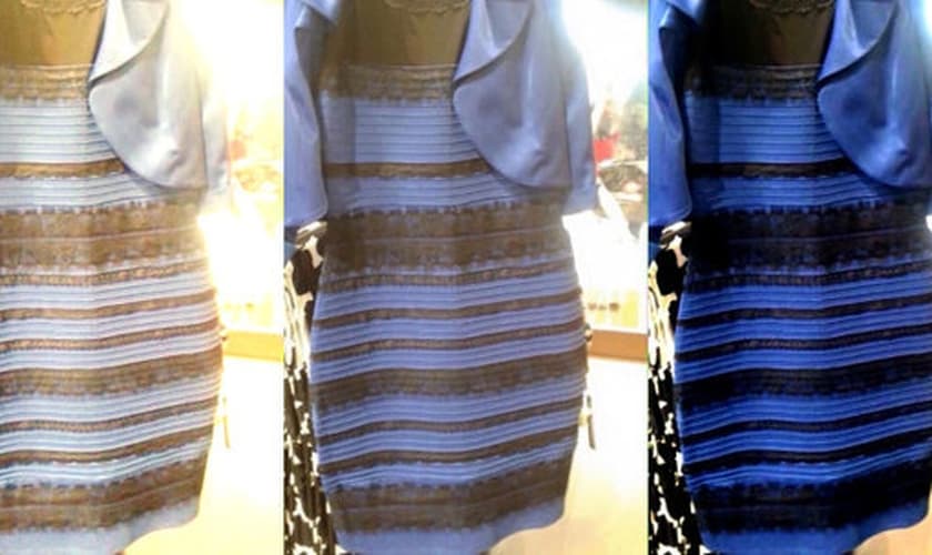 Vestido azul e preto ou branco e dourado