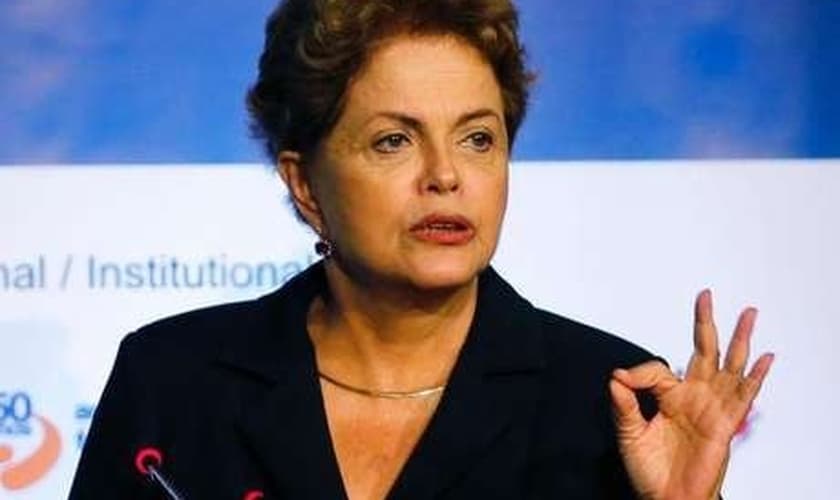 Presidente Dilma durante cerimonia