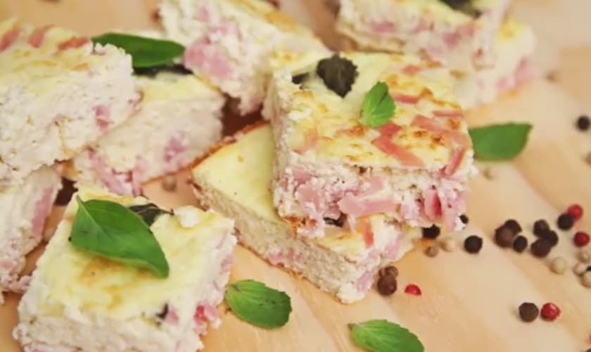 Torta de ricota com presunto