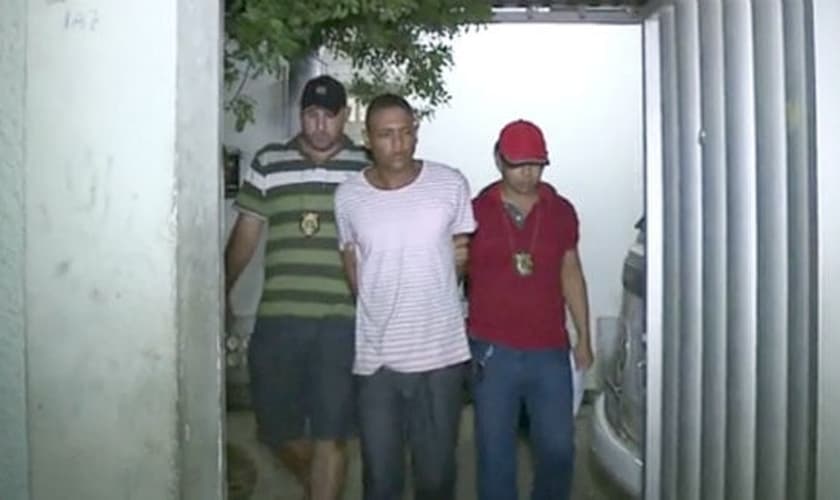 Marcos Antônio do Nascimento, 23 anos, detido por assassinar um evangélico.
