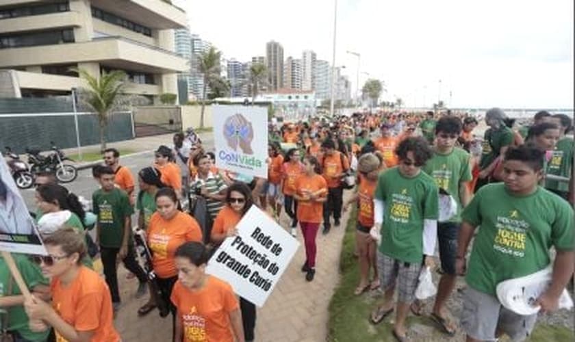 Caminha de evangélicos em Fortaleza