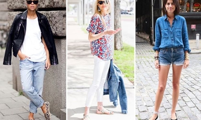 Jeans e sapato combinam