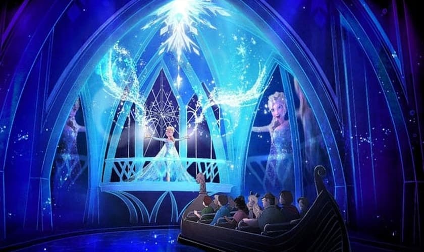 Cenário modelo de Frozen no parque da Disney em Orlando previsto para 2016
