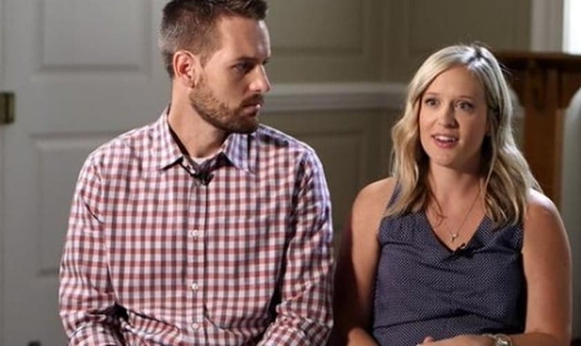Gentry e Hadley Eddings, com seu filho, Dobbs.