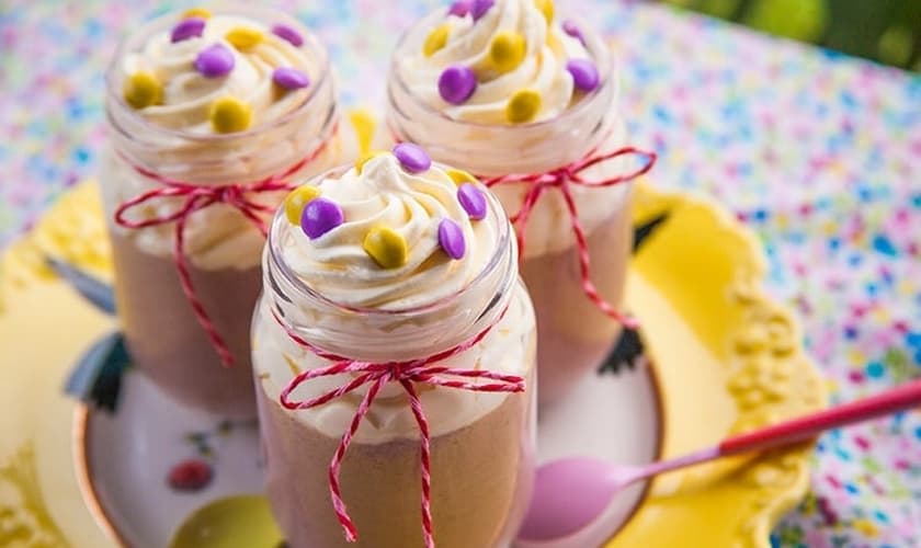 Mousse de açaí com banana