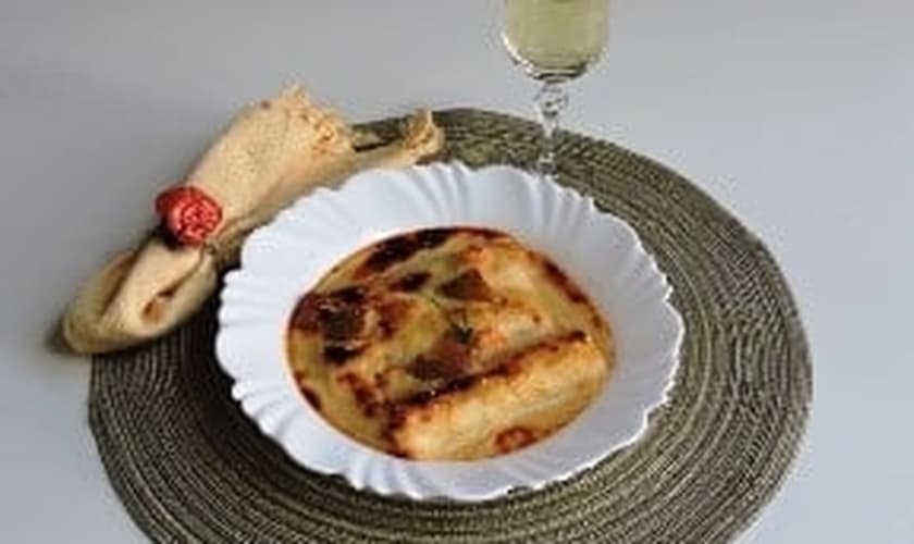 Canelone de camarão