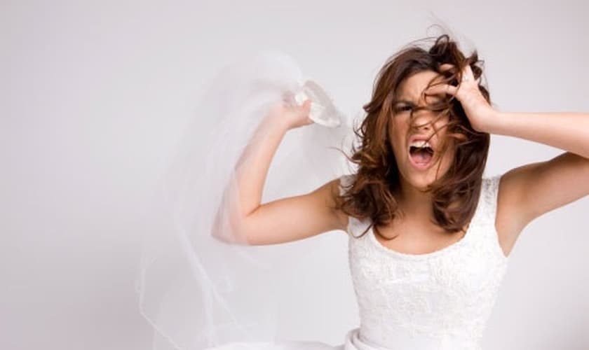 Noiva estressada