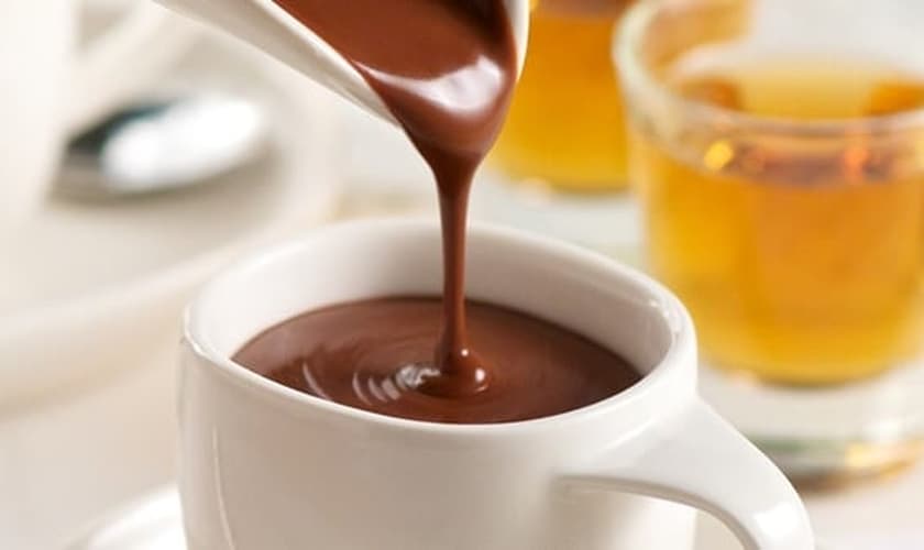 Chocolate quente de microondas