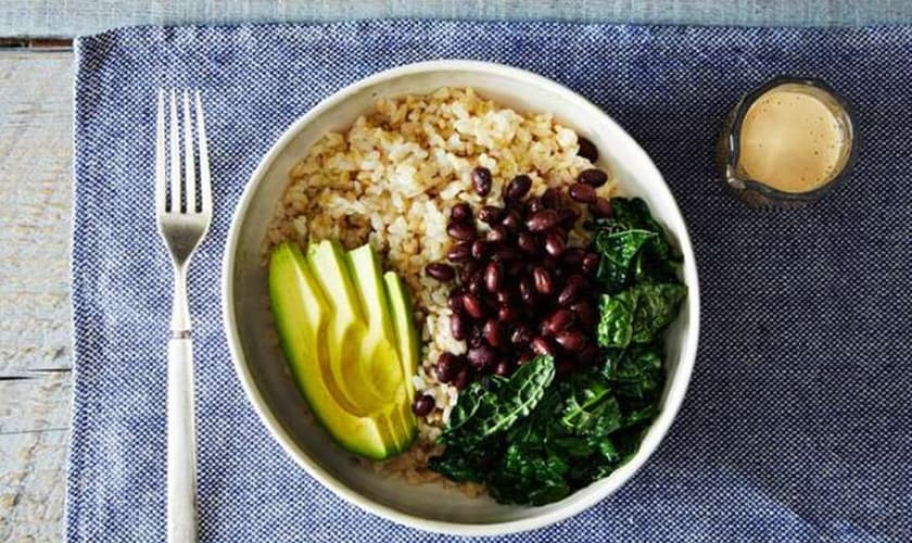 Arroz integral de panela de pressão