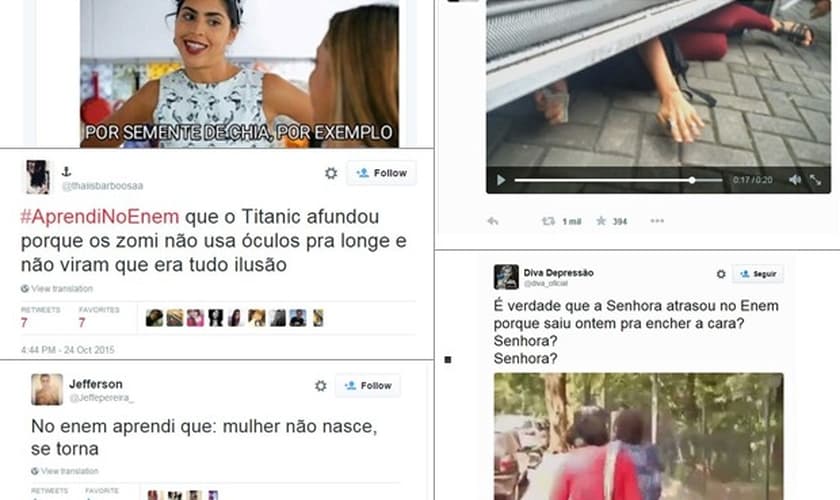 ENEM se tornou motivo de milhares de piadas e memes nas redes sociais. (Foto: Reprodução/Twitter)