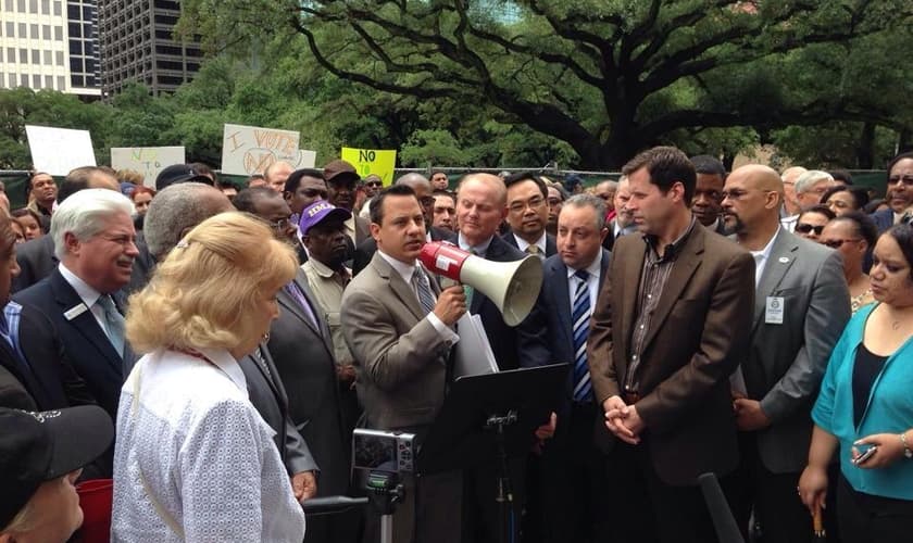 Grupo 'Texas Values Action' expressa seu repúdio à portaria de instalação dos banheiros transgêneros (Foto: TEXAS VALUES ACTION)