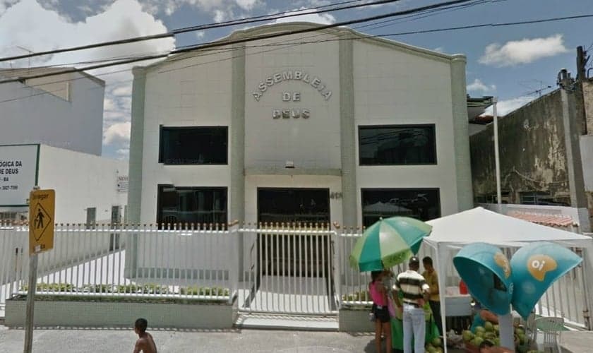 Fachada de templo da Assembleia de Deus, em Camaçari (Imagem: Acesso Verde)
