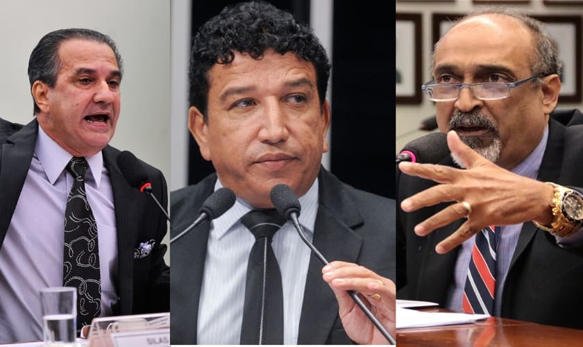 Entre os que apoiam as manifestações deste domingo, estão o Pastor Silas Malafaia, o Senador Magno Malta e o deputado e Ap. Ezequiel Teixeira (Imagem: edição / Guiame)