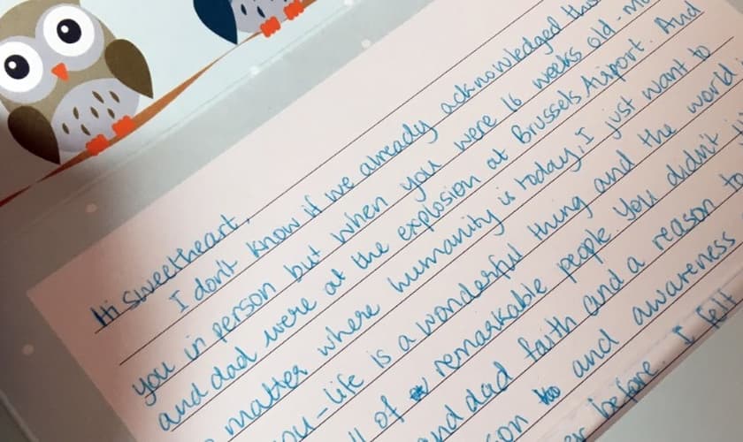 Carta de Sneha Mehta ao seu bebê. (Foto: CNN)