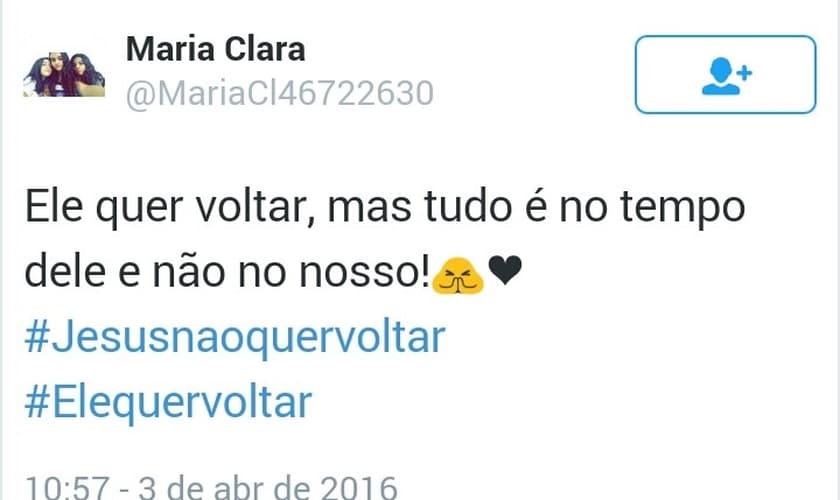 Internauta comenta e responde à hashtag criada no Twitter. (Imagem: Twitter)