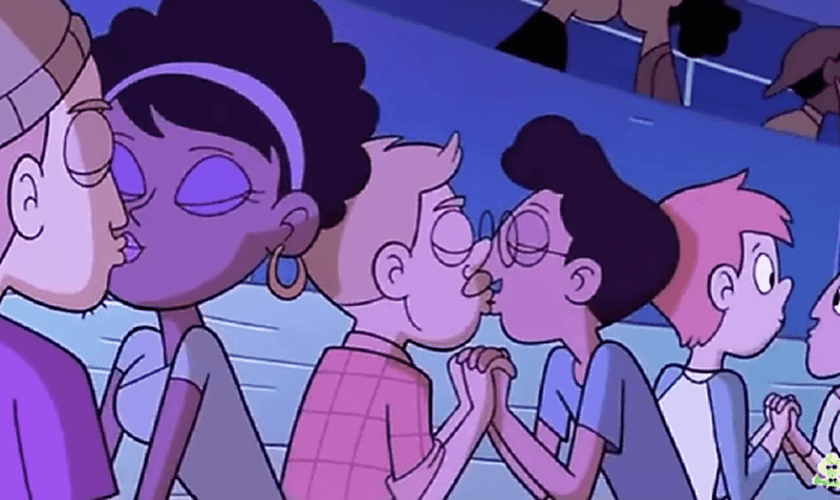 Cena do desenho "Star vs. the Forces of Evil" mostra beijo gay. (Imagem: Christian Post)