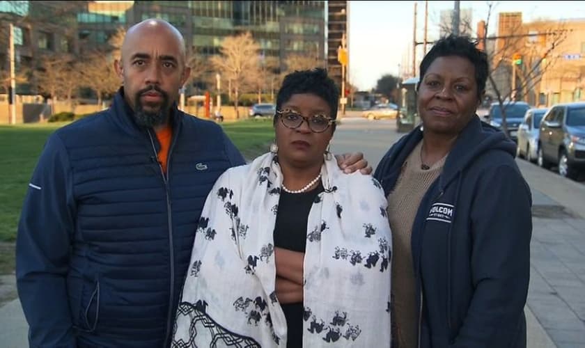 Em entrevista ao vivo, a família declarou o perdão e amor de Deus. (Foto: Reprodução/CNN)