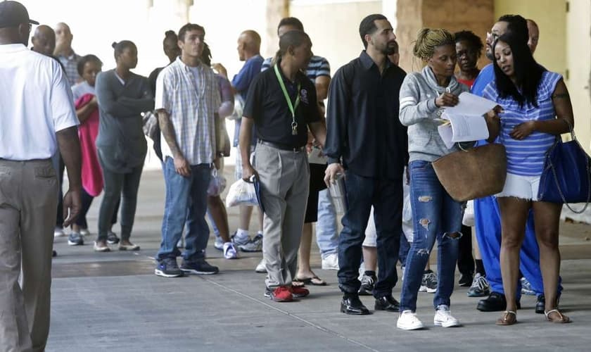 Centenas de pessoas tiveram a oportunidade de resolver casos pendentes. (Foto: Melissa Phillip/Houston Chronicle)