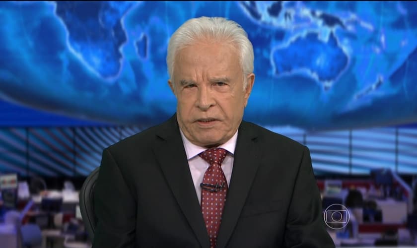 CId Moreira foi âncora do Jornal Nacional. (Imagem: Reprodução)