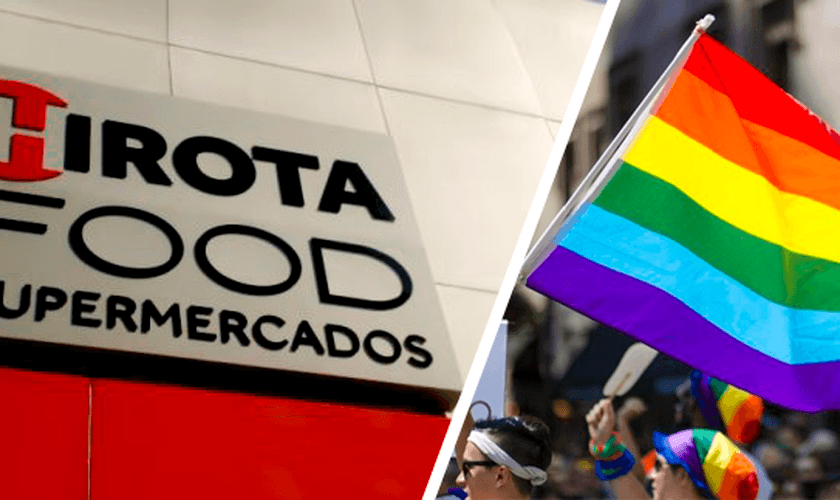 Supermercado vira alvo de “beijaço gay” por defender o casamento bíblico. (Foto: LFK Comunicação/Reprodução)