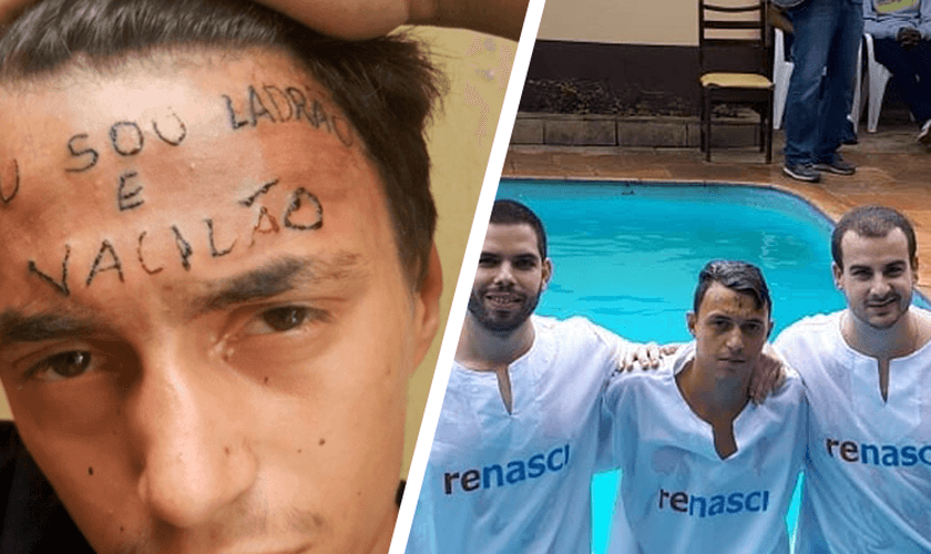 Juan foi batizado por Caio Magnabosco, da Igreja Renascer em Cristo. (Foto: Reprodução/Facebook)