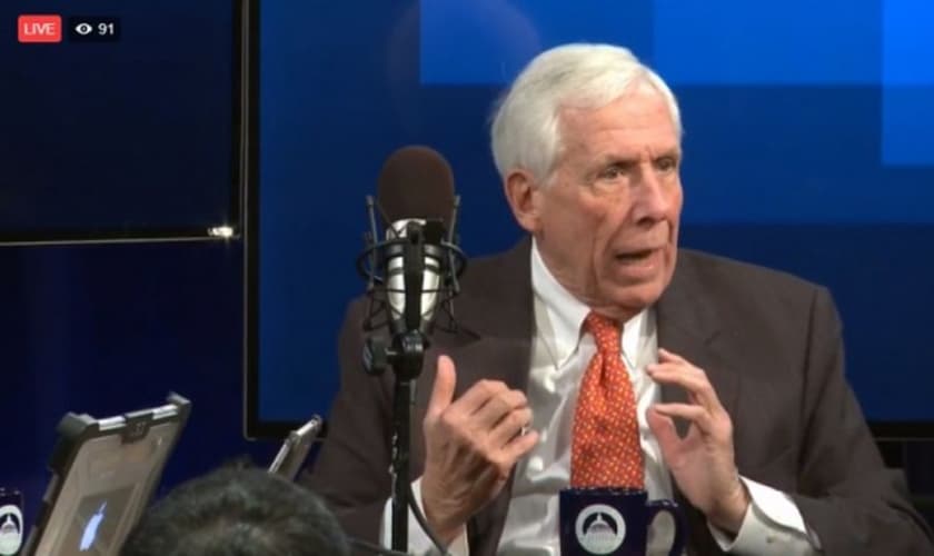 Frank Wolf participou de uma entrevista ao vivo sobre liberdade religiosa na última terça-feira, 16. (Imagem: Facebook)