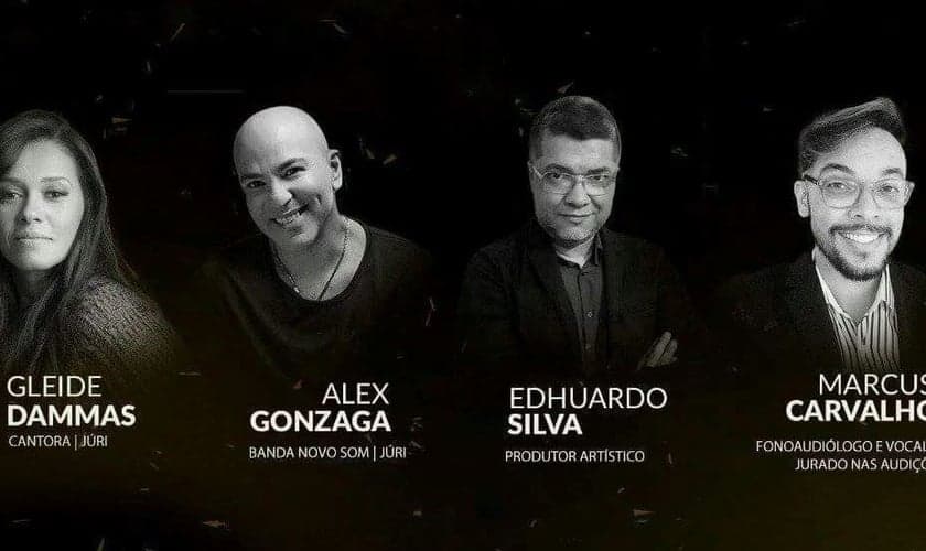 A final contará com Gleide Damas, Alex Gonzaga, Marcus Carvalho e Edhuardo Silva, no juri. (Foto: Divulgação).