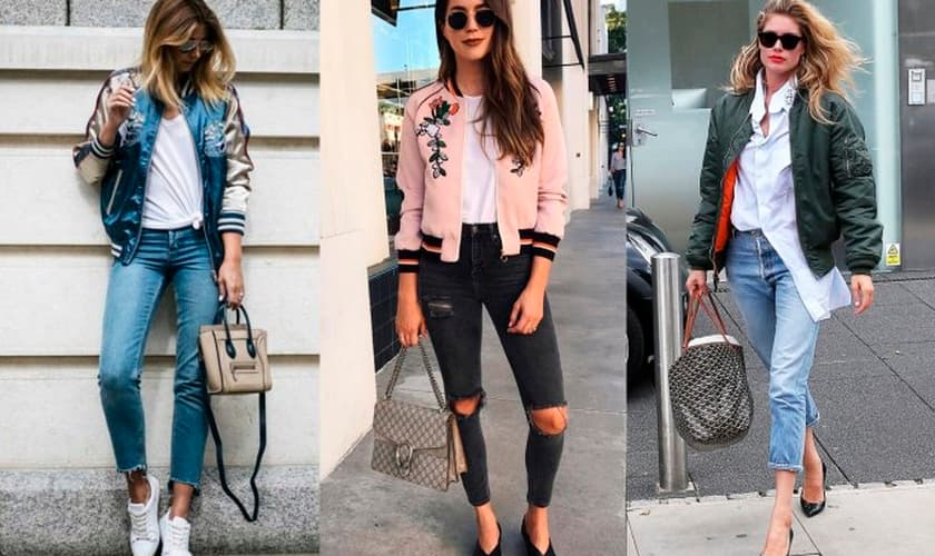 Inspire-se nas estampas e tecidos selecionados para a jaqueta bomber. (Foto: Reprodução/Pinterest)