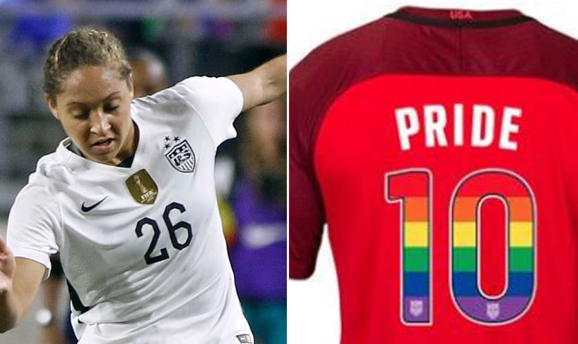 Jaelene Hinkle se retirou da seleção dos EUA em 2017, após o time decidir apoiar o orgulho gay. (Imagem: New York Post)