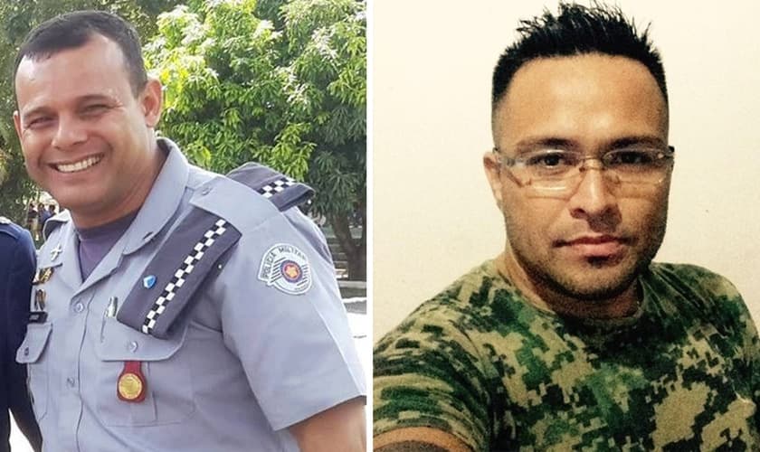 O sargento da Polícia Militar, Toni de Ramos Costa e o segurança Adriano Shimabukuro. (Foto: Arquivo pessoal)