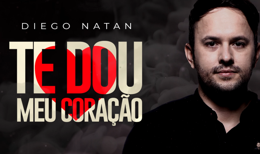 Diego Natan presenteou sua esposa, com o single "Te Dou Meu Coração". (Foto: Reprodução).