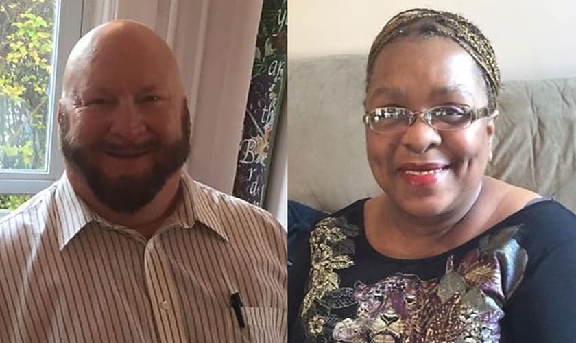 Duke Schneider (esquerda) e Katherine (direita) hoje estão casados, após uma caminhada de muita fé e oração. (Foto: BBC)