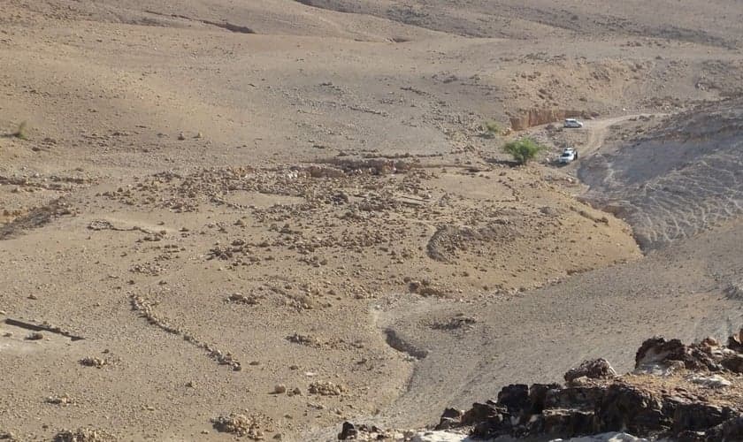 Khirbet el-Mastarah teria sido o local onde o povo hebreu descansou durante a travessia. (Foto: The Jordan Valley Excavation Project)