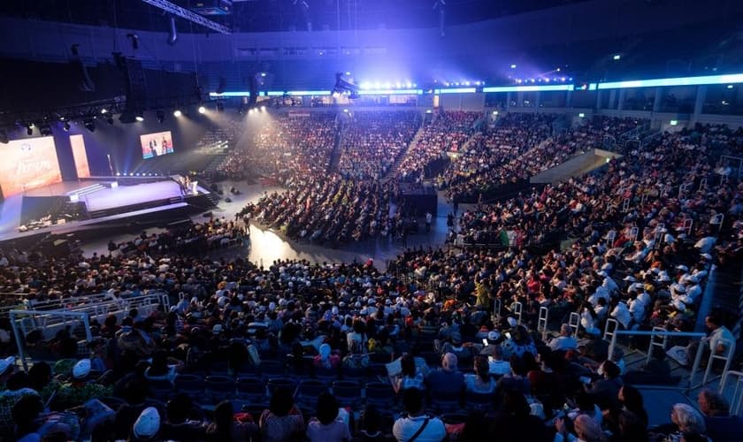 Milhares de cristãos se reuniram na 38ª Festa Anual dos Tabernáculos da ICEJ. (Foto: CBN News/Jonathan Goff)