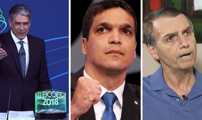 Em paralelo ao debate entre presidenciáveis na Globo, a rede Record exibiu uma entrevista gravada com Jair Bolsonaro, na casa do candidato; Cabo Daciolo não chegou a ser convidado pela organização do debate. (Foto: Reprodução/Guiame)