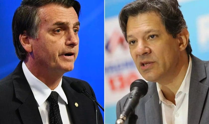Os candidatos à Presidência da República Jair Bolsonaro e Fernando Haddad. (Foto: Nelson Almeida/AFP - Ulisses Dumas/Divulgação)