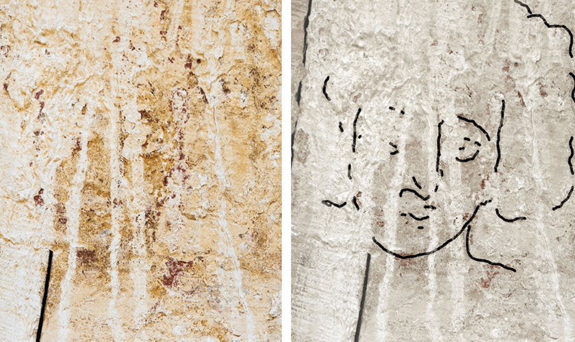 A pintura foi descoberta nas ruínas de Shivta, formalmente na vila agrícola bizantina no deserto de Negev, em Israel. (Foto: Dror Maayan)