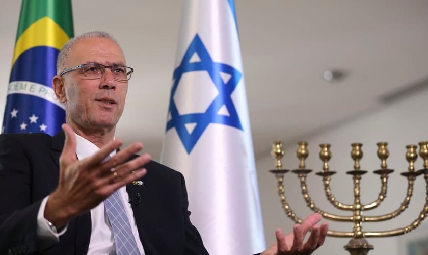 O embaixador de Israel, Yossi Shelley, celebra a proximidade entre Brasil e Israel. (Foto: Marcello Casal Jr/Agência Brasil)