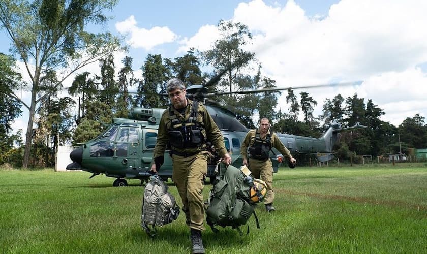 Exército de Israel em seu primeiro dia no Brasil. (Foto: IDF)